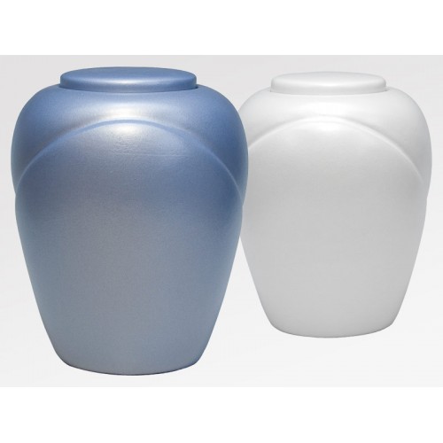 Sand and Gelatine Urn Traditional Aqua Blue (L) or Traditional Pearl (R)